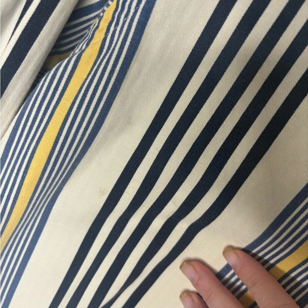 Nautica Men's Striped Blue and Yellow Shirt